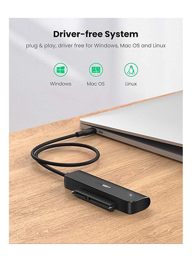 يو جرين طقم نقل محرك أقراص SSD مقاس 2.5 بوصة من كابل وقارئ محرك أقراص صلبة خارجي من USB-C إلى Sata ببروتوكول UASP لمحرك أقراص SSD وHDD داخلي بمنفذ SATA من سامسونج وويسترن ديجيتال وتوشيبا واللابتوب مثل ماك بوك - Image 4